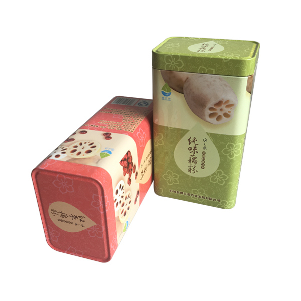 Albumen Powder Tin Rectangle Tin Container Image1