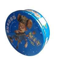 Wholesale Round Promotion Metal Food Container for Cookie Box packaging