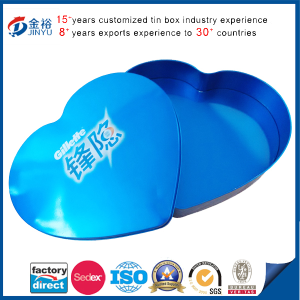 Big Size Heart Shaped Promotional Metal Tin Container Image1