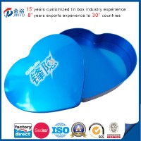 Big Size Heart Shaped Promotional Metal Tin Container