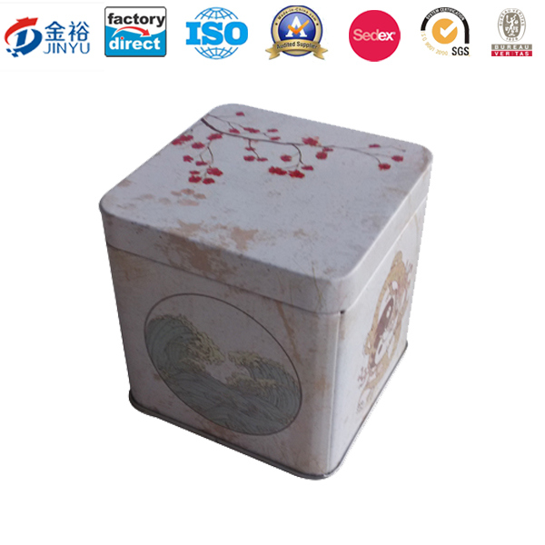 Square Shape Tin Container for Tea Image1