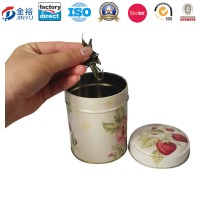 Matt Printed Round Shaped Metal Tea Container for Tea Packaging