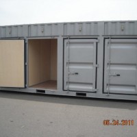 Open Side Storage Container with 4 Doors