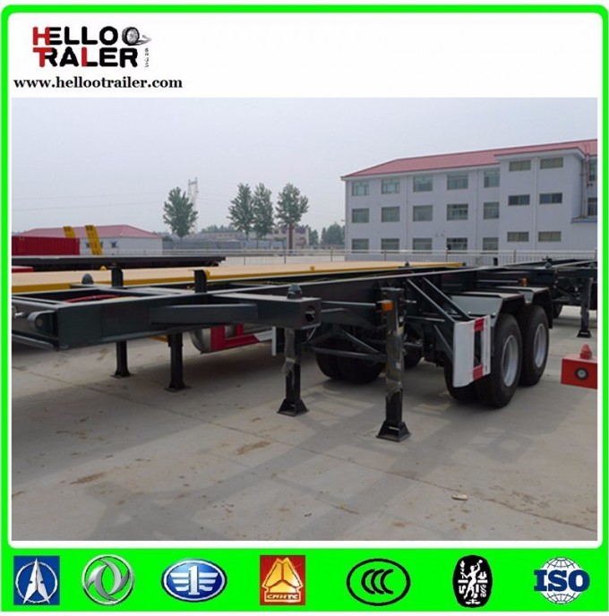 2 Axles 20FT 40ton Container Skeleton Trailer for Sale Image1