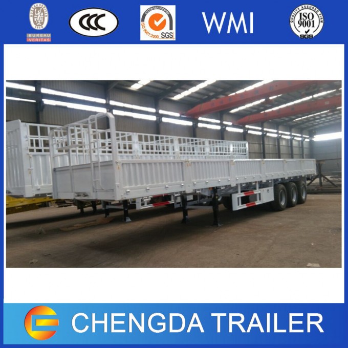 Dropside Container Flatbed Semi Trailer with Twist Locks Image1