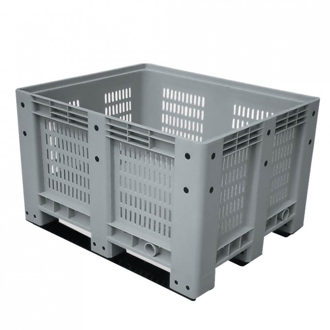 1200*1000*760mm Grid Body Plastic Pallet Box Image1