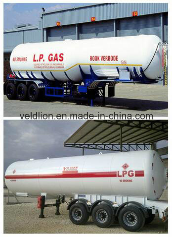 3 Axles/56cbm Liquid Petroleum Gas Tanker Semi-Trailer for Nigeria Image1