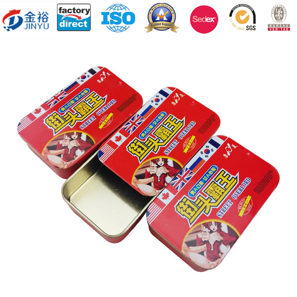 Slider Lid Metal Cigarette Mint Box for Packaging Image1