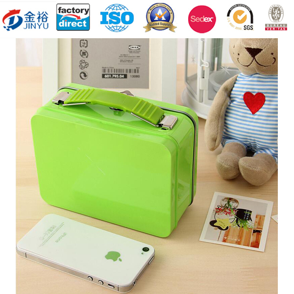Plastic Handle Metal Lunch Box for Storage Image1