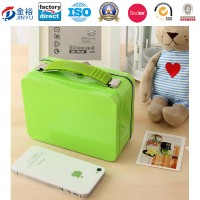 Plastic Handle Metal Lunch Box for Storage