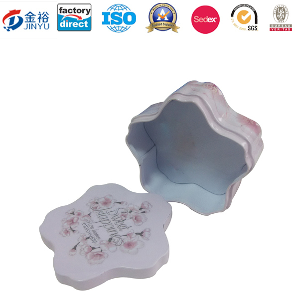 Custom Flower Shaped Metal Box for Food Container Image1