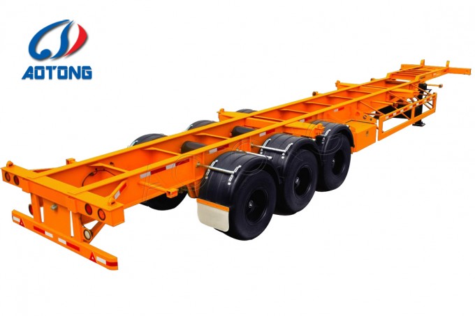 Heavy Duty 3 /4 Axles Freight Agency 40FT 53FT Chassis Trailer Container Price Image1
