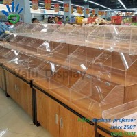 Acrylic Food Candy Cake Container Display for Supermarket