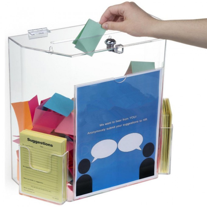Clear Color Acrylic Coin Donation Containers for Sale Image1