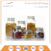 Clear Glass Food Sto