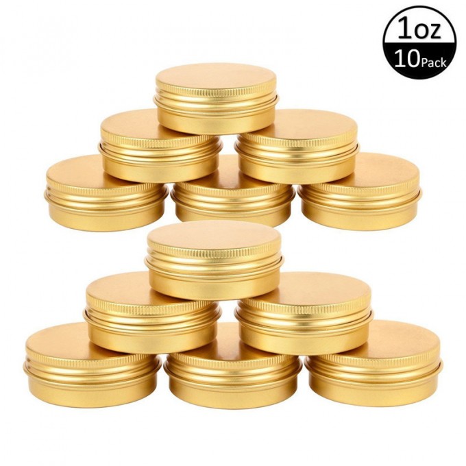 Aluminum Metal Tin 1oz 30g Round Tin Cans Bulk Storage Jars Container Empty Image1