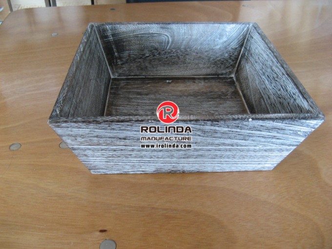 Square Disposable Wood Food Container Image1