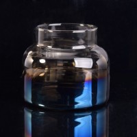 800ml Mouth Blown Glass Candle Containers with Electroplating Colors