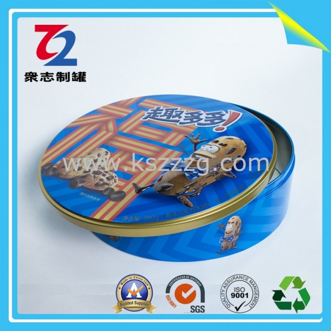 Metal Round Tin Container with Food Grade, Gift Tin Image1