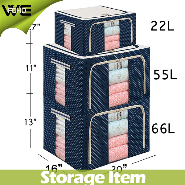 Indoor Home Decoration Folding Custom Storage Box Containers with Lids Image1