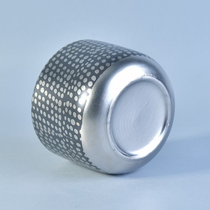 Metallic Ceramic Candle Container Image1