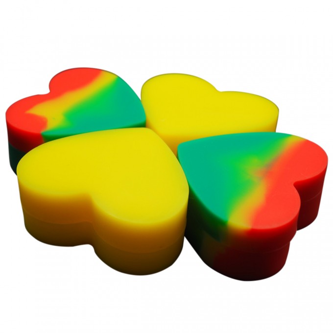 China Wholesale Food Grade Silicone Heart Shape Wax Container Image1