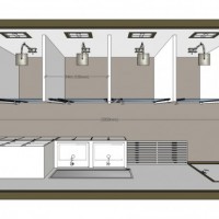 20 Feet Modular Prefab Mobile Container Shower for Mining Workers.