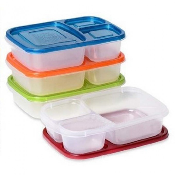 3 Compartment Grade Food Storage Container Image1