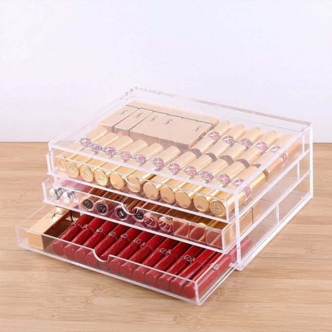 China Manufacture Acrylic Drawer Makeup Organizer Lipstick Containers Image1