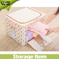Large Fabric Decorative Folding Storage Box Containers with Lids