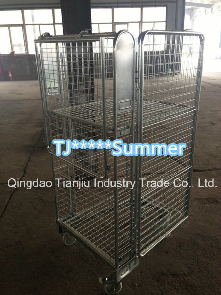 Galvanized Folding Roll Container for Storage&Supermarket Image1