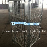 Galvanized Folding Roll Container for Storage&Supermarket