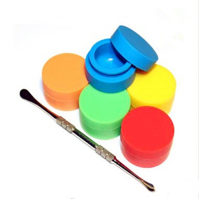 Swirl Marble Non-Stick Silicone Oil Wax Container Image1