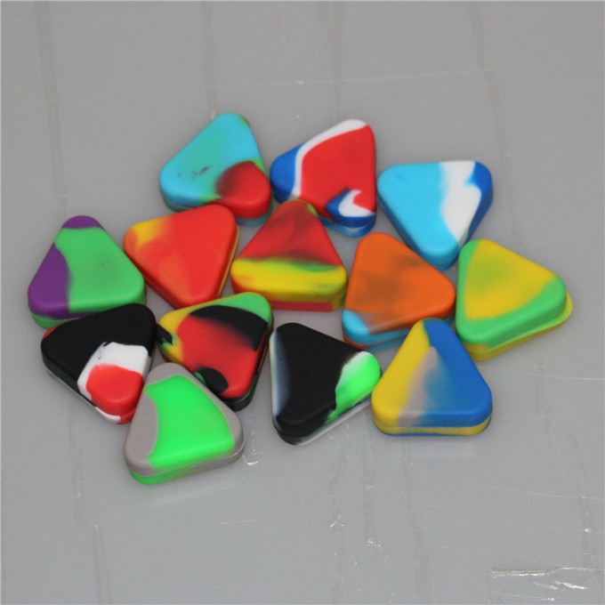 Triangle Silicone Wax Container 1.5ml Silicone DAB Jar Silicone Storage Image1