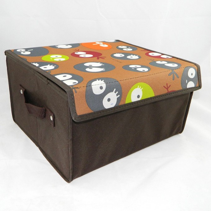 Rectangle Foldable Non Woven Collapsible Fabric Cube Bin Storage Containers for Toys Image1