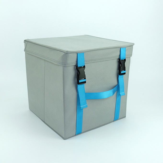 Non Woven Cardboard Grey Storage Container for Bra Underwear Tie Towel with Lid Image1