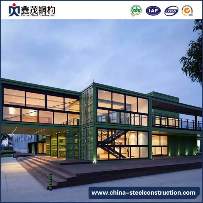 China Flat Pack Container House Office Container with Steel Frame Image1