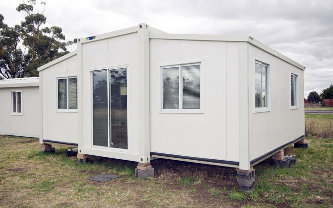 Poland Duplex Stackable Flat Pack Prefab Container Office House for Sale Image1