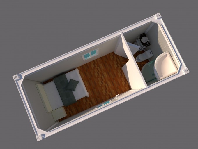 20FT Flat Pack Modular Prefab Shipping Container Office Image1