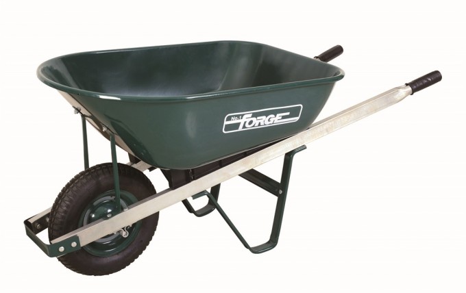 Garden Tools 6 Cuft Metal Wheel Barrow Wheelbarrow for Gardening, Construction Image1