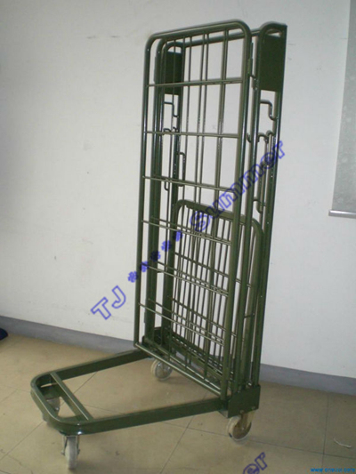 Metal Rolling Security Cage / Foldable Roll Container Image1