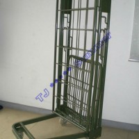 Metal Rolling Security Cage / Foldable Roll Container