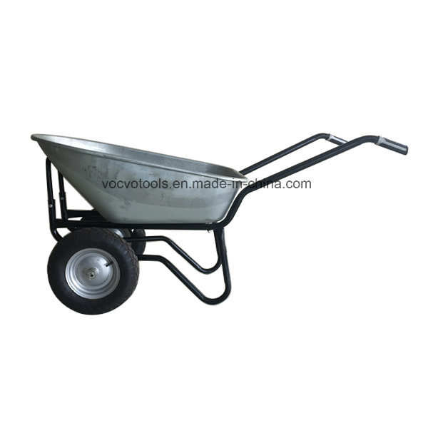 Wb6211 Steel Wheel Barrow with Two Wheels for Construction Sale Image1