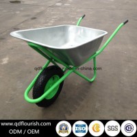 Wb6418 Russia Market Wheelbarrow Wheel Barrow for Garden Construction Building