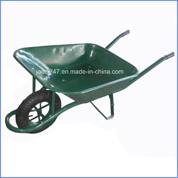 Green Steel Wheelbarrow for Garden Construction Image1