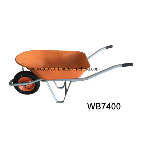 New Steel Wb7400 Wheelbarrow for Garden Farm and Construction Image1