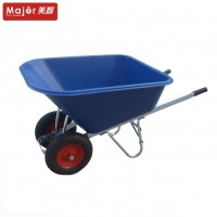 Wb9600 Two Wheels Plastic Tray Construction Building Garden Wheelbarrow
