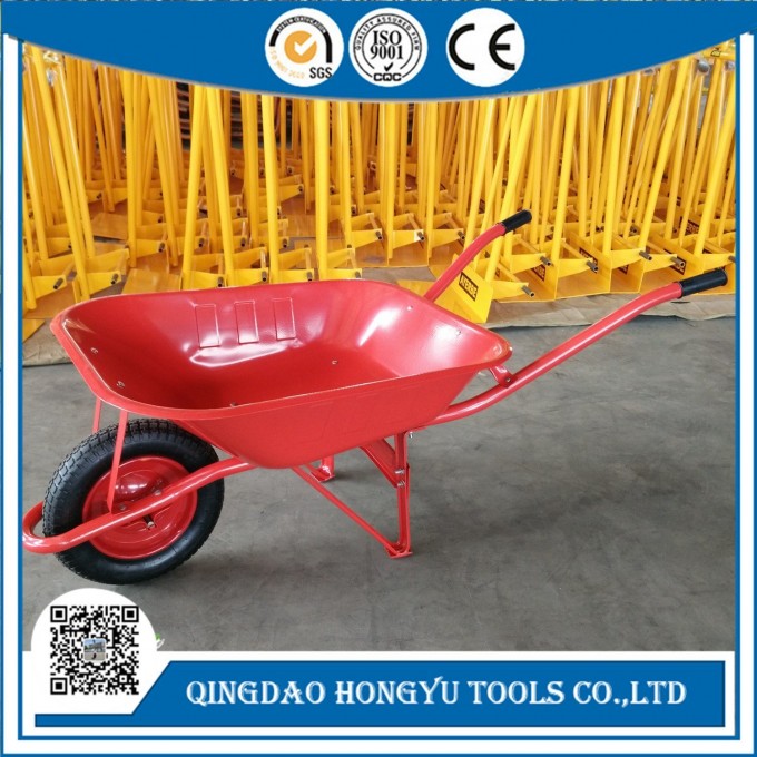 65L Construction and Garden Metal Tray Wheelbarrow for Indonesia Image1