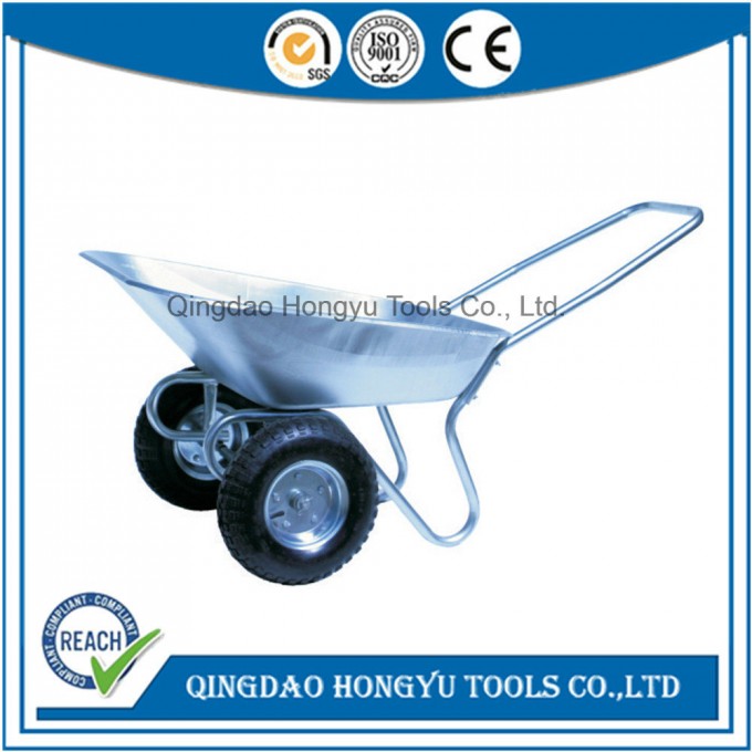 The New-Style Stainless Two Wheels Garden&Construction Wheelbarrow (WB6211) Image1