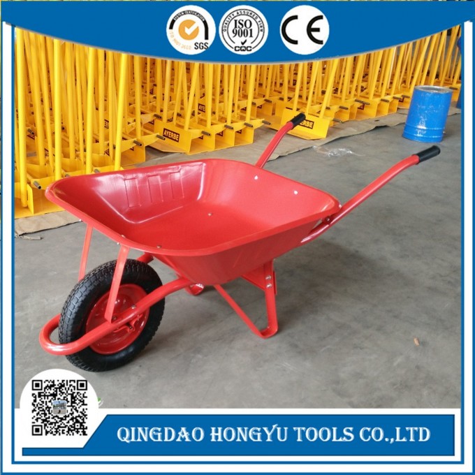 130kg Construction and Garden Metal Tray Wheel Barrow for Indonesia Image1